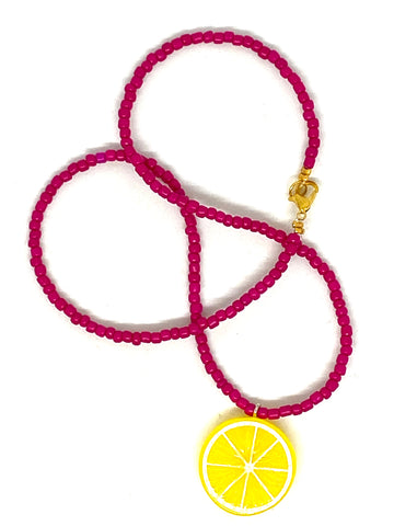 Halskette Zitrone