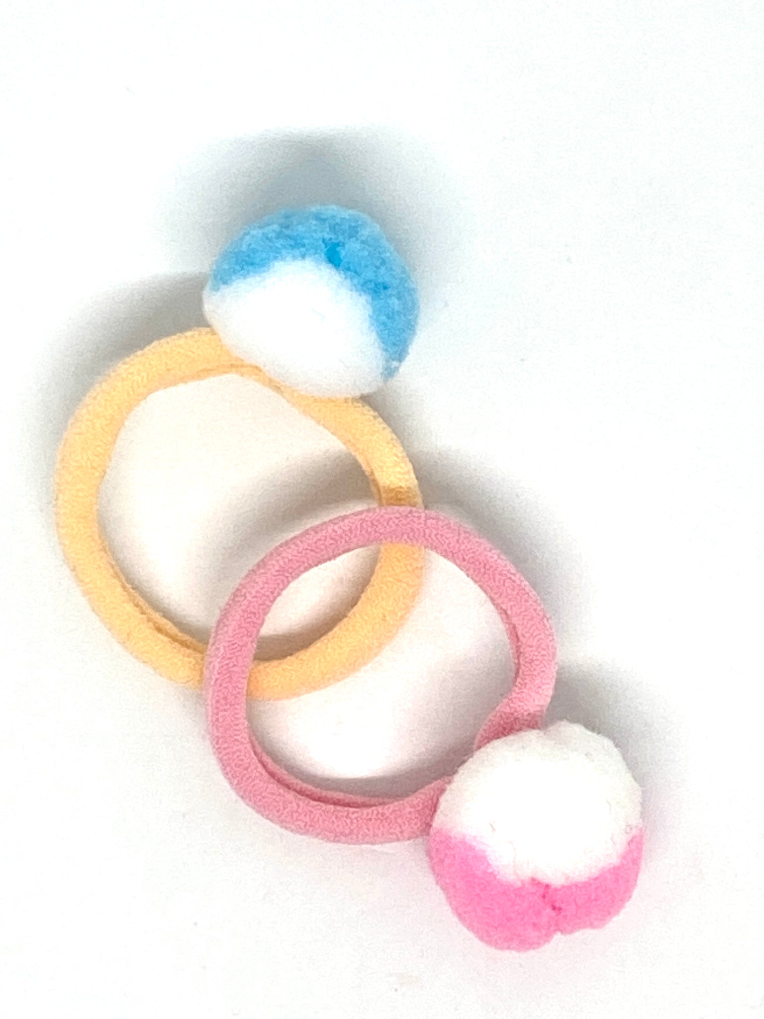 2 Haargummis mit Pompom